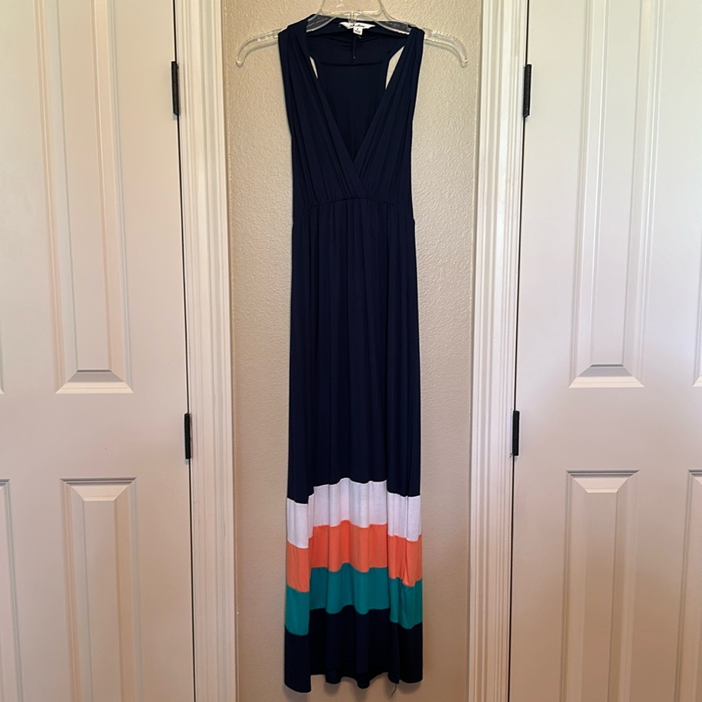 Summer maxi dress navy